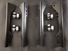 Our E30 Recaro seat bracket adaptors. These brackets allow you to fit Recaro seats directly to your standard subframes, this is a true plug and play solution which comes with everything you need to fit your seats.  Available for either one seat or two.  These brackets fit all recaro seats with the following hole measurements,  6 bolt - 406 x 261mm  4 bolt - 406 x 297mm      Image shows brackets and accessories to fit two seats.
